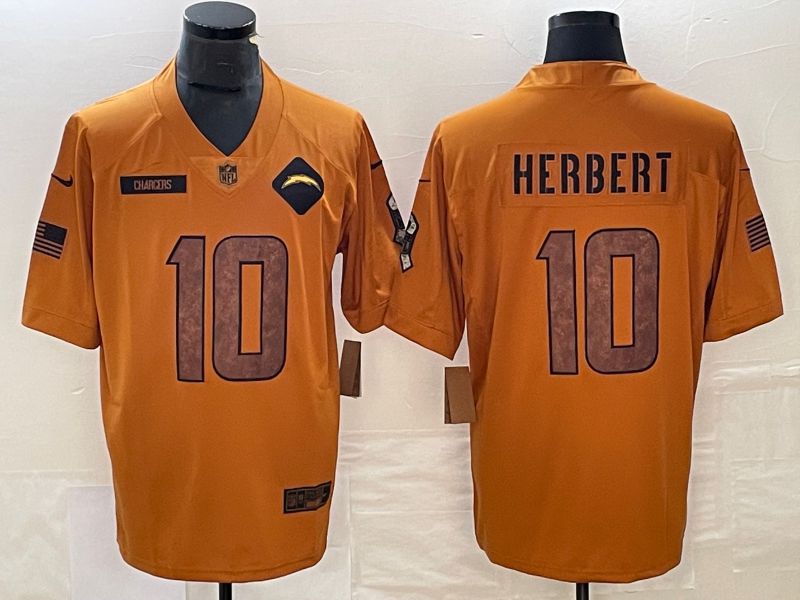 Men Los Angeles Chargers #10 Herbert brown Nike 2023 Salute To Service Limited NFL Jersey->cleveland browns->NFL Jersey
